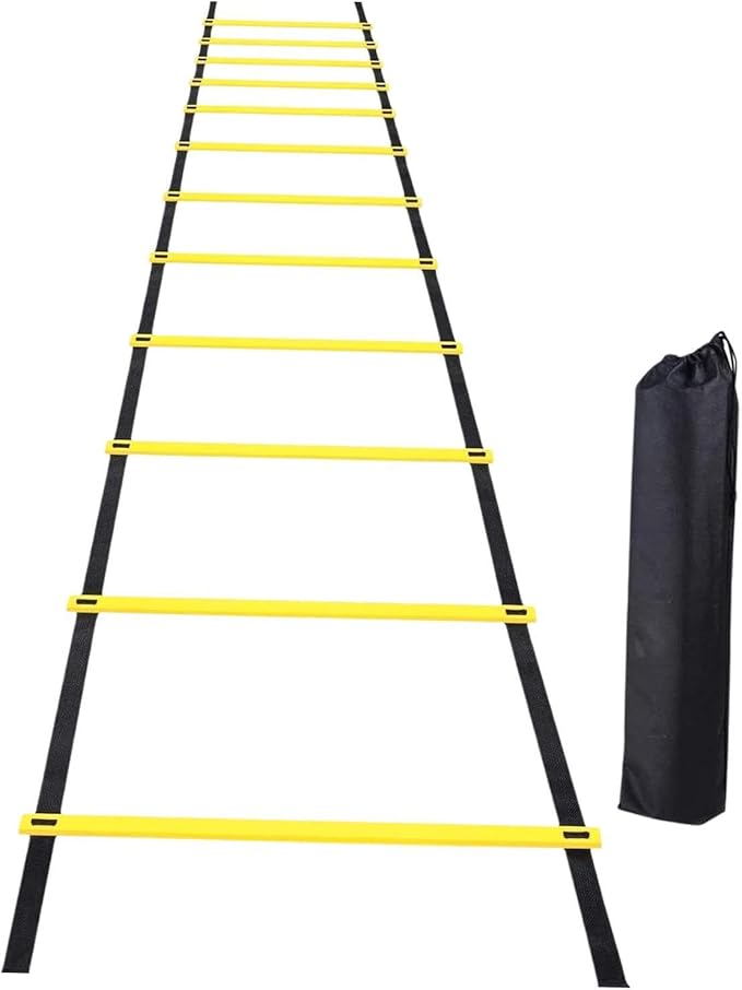 Football Agility Ladder Speed Ladder Portable Stairs Fitness Training Jumping Hurdles with Storage Bag Outdoor Sports Folding