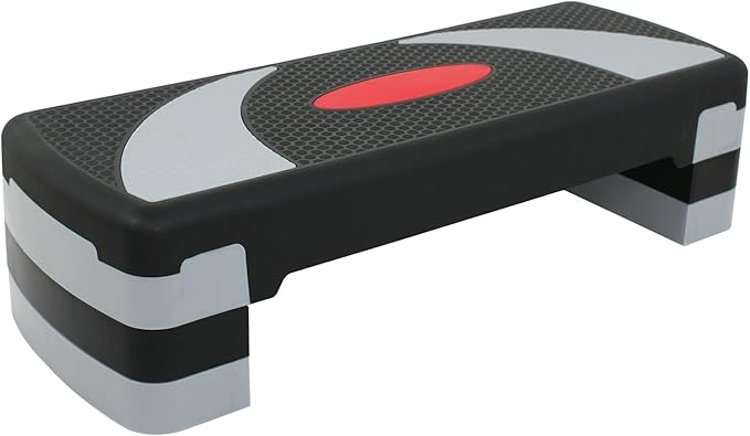 31" Aerobic Step Platform, Adjustable Height Exercise Workout Stepper, Stackable Risers Stepper for Exercise at Home Gym Workouts Fitness Equipment