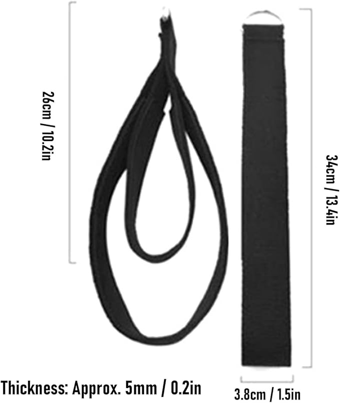Drfeify 2PCS Double Loop Pilates Strap with D Circle, Adjustable Exercise Wrist Band for Home Gym Workouts