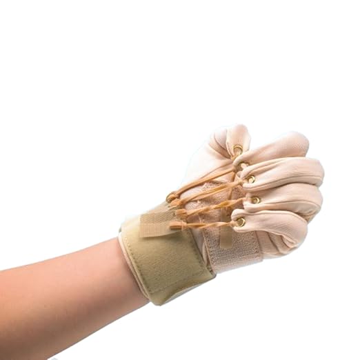 Sammons Preston Deluxe Traction Glove, Left Handed Exercise Glove, Rehabilitation & Physical Therapy Gloves for Flexion of Joints & Fingers, Hand Exerciser for Increasing Strength, Small/Medium