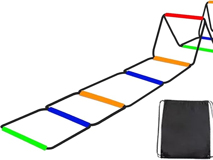 Colaxi Agility Ladder Speed Ladder Workout Improves Coordination Home Gym Outdoor Sports Folding Rugby Multipurpose Fitness Training