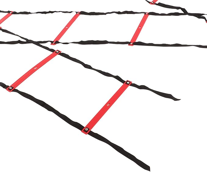 7M 14 Rung Agility Speed Ladder Stairs, Adjustable Training Ladder for Soccer Football Fitness, Non - Slip PP Agility Ladder with Angle Mark for Athletes and Coaches