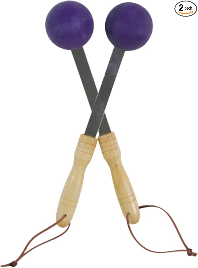 Bongers Handheld Percussion Massage Tool – Deep Tissue Trigger Point Tapping Sticks for Whole Body Pain Relief & Muscle Relaxation (Purple Passion)
