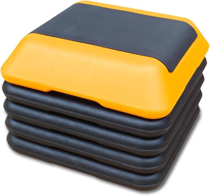 Adjustable Height Step Platform for Aerobics and Fitness Training with Non-Slip Surface