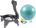 Ergonomic Office Yoga Ball Chairs, Active Sitting Exercise Ball Chair for Adults Desk Improves Back Pain, Balance Ball Chairs with Lockable Wheels and Foot Pump(Green)