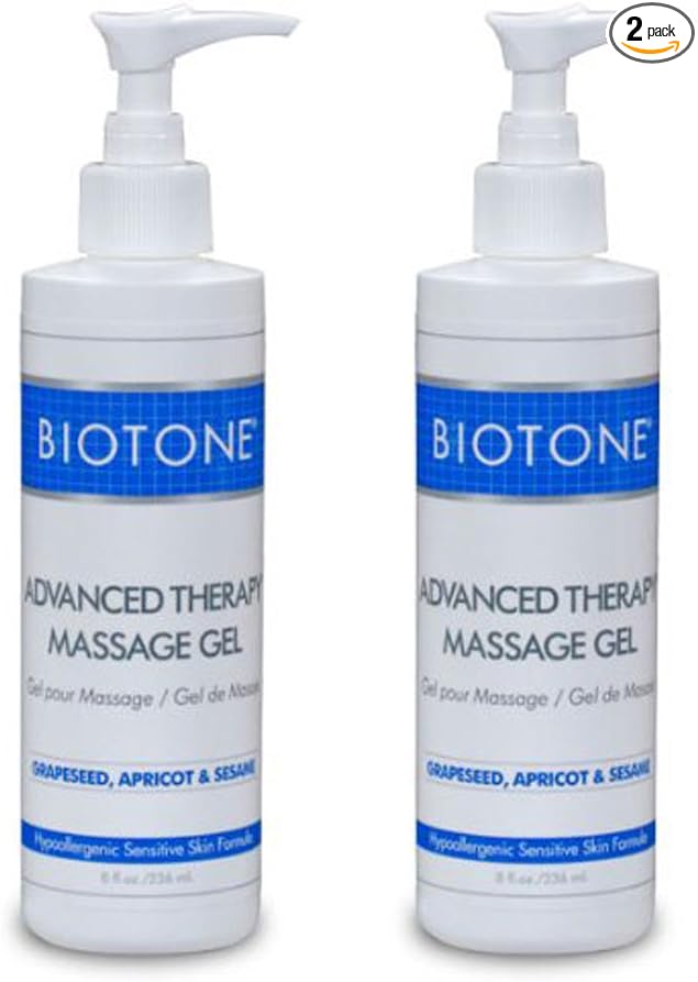 Biotone Advanced Therapy Massage Gel, 8 Ounce - 2 Pack