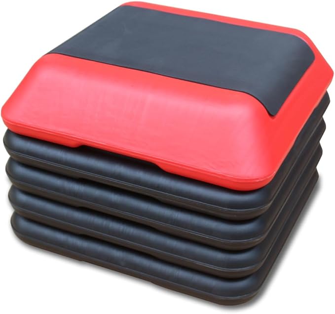 Adjustable Height Step Platform for Aerobics and Fitness Training with Non-Slip Surface