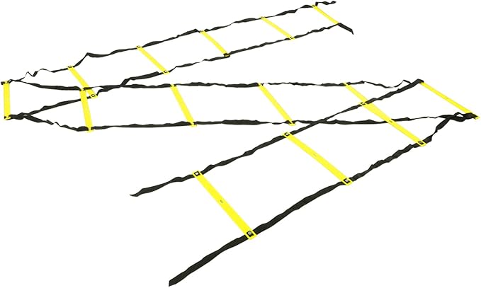 7M 14 Rung Agility Speed Ladder Stairs, Adjustable Training Ladder for Soccer Football Fitness, Non - Slip PP Agility Ladder with Angle Marks for Athletes and Coaches