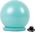 Yoga Ball Chair,Yoga Ball，Exercise Ball, Yoga Ball Chair Ergonomic Exercise Ball Stool with Base Stability Yoga Ball Chair for Adults Pregnancy Fat People Comfort Balance(Blue,65cm ( 25 5/8" ))