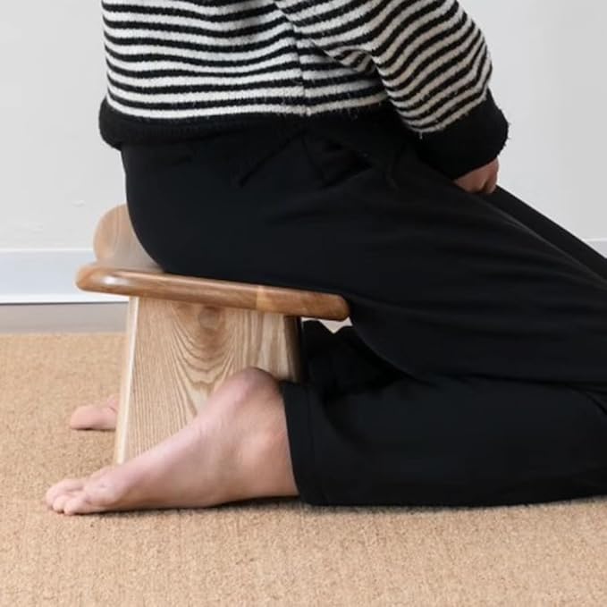 Solid Wood Meditation Stool, Meditation Stool, Church Meditation Stool, Sitting Stool, Tea Kneeling Stool, Meditation Yoga Stool,Brown