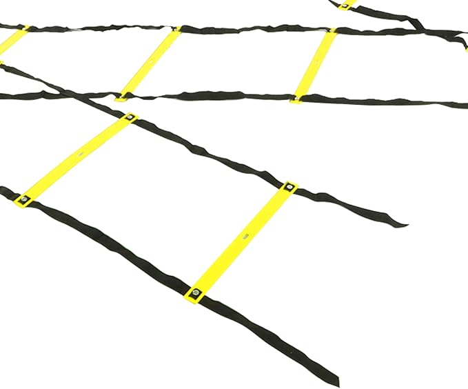 7M 14 Rung Agility Speed Ladder Stairs, Adjustable Training Ladder for Soccer Football Fitness, Non - Slip PP Agility Ladder with Angle Marks for Athletes and Coaches