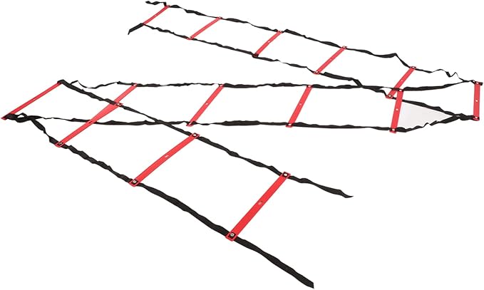 7M 14 Rung Agility Speed Ladder Stairs, Adjustable Training Ladder for Soccer Football Fitness, Non - Slip PP Agility Ladder with Angle Marks for Athletes and Coaches