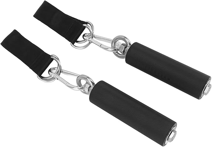 Pull Up Handle Cable Attachment, TPR Rubber Coated Grip, Anti Slip Gym Equipment - Durable Material, Portable Design, Weightlifting and Strength Training
