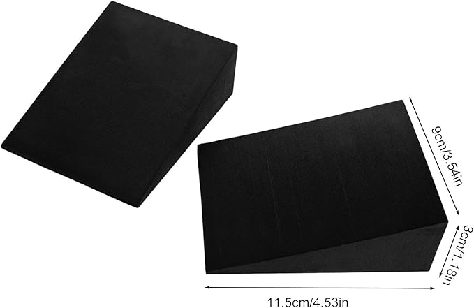 1 Pair Squat Wedge Blocks - Yoga Foam Wedges for Home Gym, Non-Slip Heel Elevated Squat Wedge, Calf Stretcher Slant Board, Yoga Blocks, Incline Board for Squats, Calf Stretching, Pilates