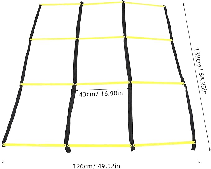 Foldable Agility Ladder for Footwork Training Portable Lightweight Soccer Football Workout Ladder Tool Weather-Resistant Design for Speed Coordination and Multisport Fitness Drills