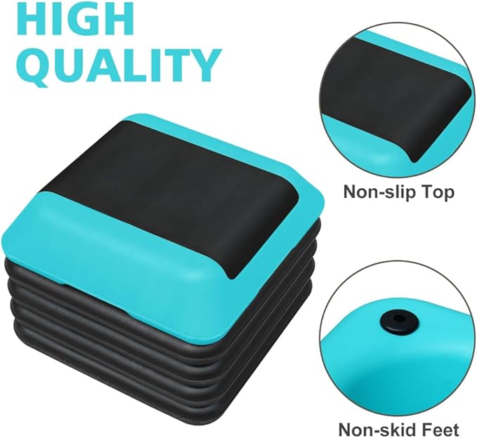 Adjustable Height Step Platform for Aerobics and Fitness Training with Non-Slip Surface