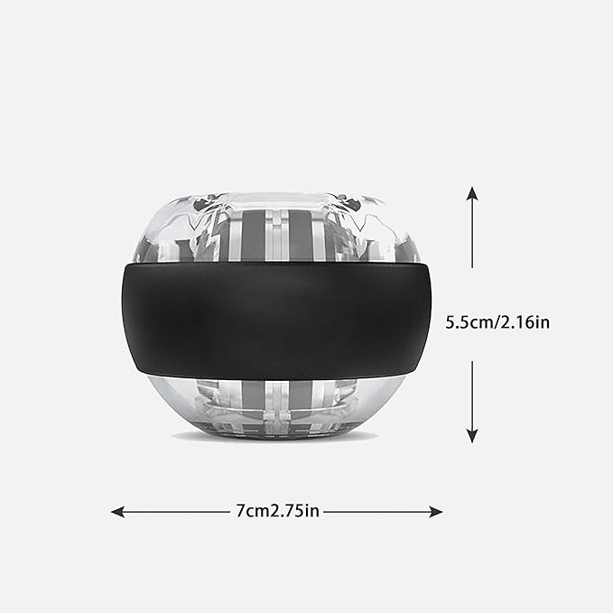Torque Ball Hand Exerciser with Counter Gyro Ball New Torque Ball Hand Strengthener Gyroscope Ball Forearm Strengthener for Stronger Wrist Bones and Muscle(Black1,with Light)