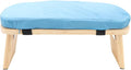 ZJchao Wooden Meditation Bench Detachable Ergonomic Kneeling Stool for Yoga and Meditation with Soft Cushion and Carry Bag Solid Wood Cotton Home Practice (Blue)