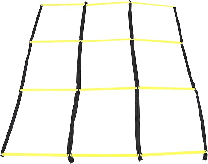 Training Ladder for Footwork: Nine-Square Agility Ladder Soccer and Football Training - Portable Rope Design for Speed and Agility Workouts