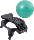 SRNSAEB Exercise Ball for Sitting at Desk, Home Balance Ball Chair Base for Yoga/Pilates/Birthing - Relieve Back Pain, Fitness Ball Seat with Air Pump/Screws(Green)