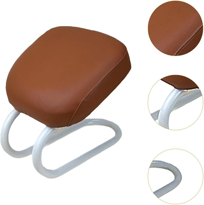 Colaxi Meditation Stool for Adults, Meditation Bench Kneeling Stool, Ergonomic Portable Chair with Anti Slip Cover, Adjustable Prayer Bench Seat for Home Studio Praying Yoga, Style D Brown