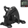 W002K Mini Exercise Bike with Adjustable Resistance,LED Display,Portable Fitness Pedal Stationary Under Desk Foot Pedal Exerciser for Arms and Legs, Home Office Use (Black)