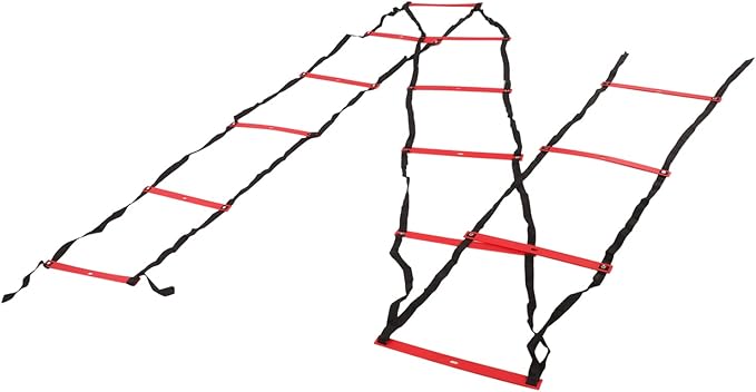 7M 14 Rung Agility Speed Ladder Stairs, Adjustable Training Ladder for Soccer Football Fitness, Non - Slip PP Agility Ladder with Angle Mark for Athletes and Coaches