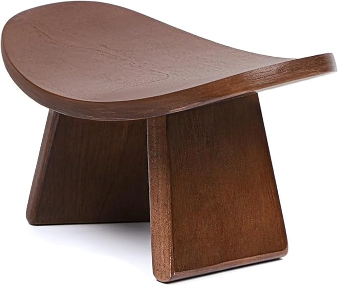 Bench,Meditation Bench Ergonomic Wooden Meditation Kneeling Stool with Travel Bag for Yoga, Prayer, Travel, Mindfulness, Zen Practice ﻿(Small)