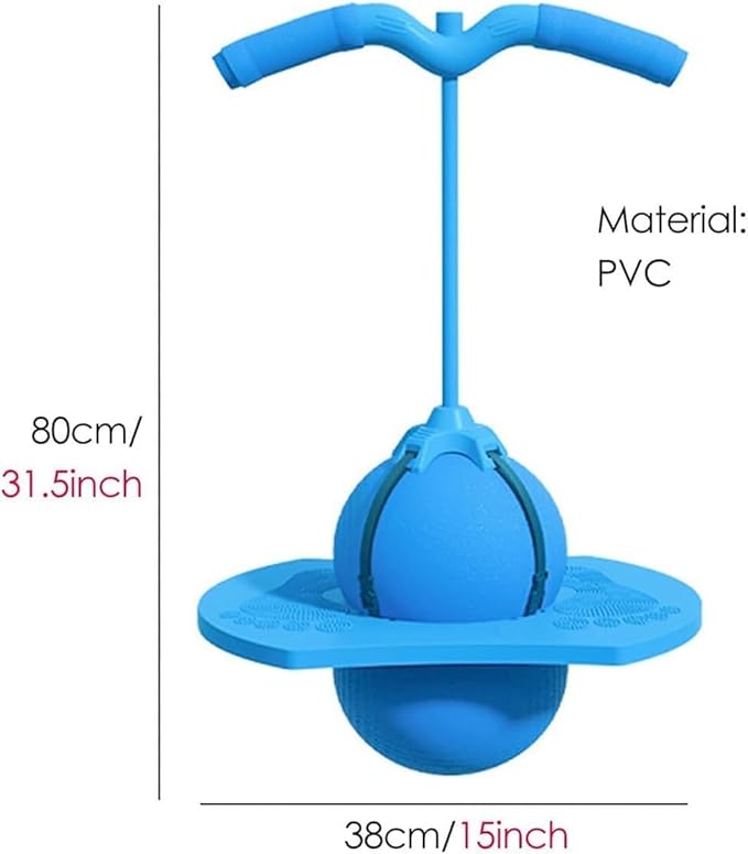 Childrens Balance Jumping Ball, 2026 Upgraded Non-Slip Jumping Balance Board for Kids, Crazy Bouncing Ball with Handle and Pump, High Jump Toy Bounce Jump Trick Board for Kids & Adults