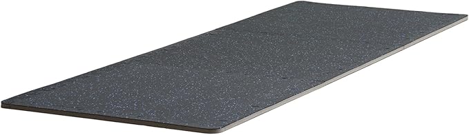 VEVOR 0.56Inch 24sq.ft 6 Tiles Gym Flooring for Home Gym, Rubber Top with High Density EVA Foam, 25 x 25In Gym Floor Exercise Equipment Mats, Interlocking Gym Mats, Puzzle Workout Mats, Black & Blue