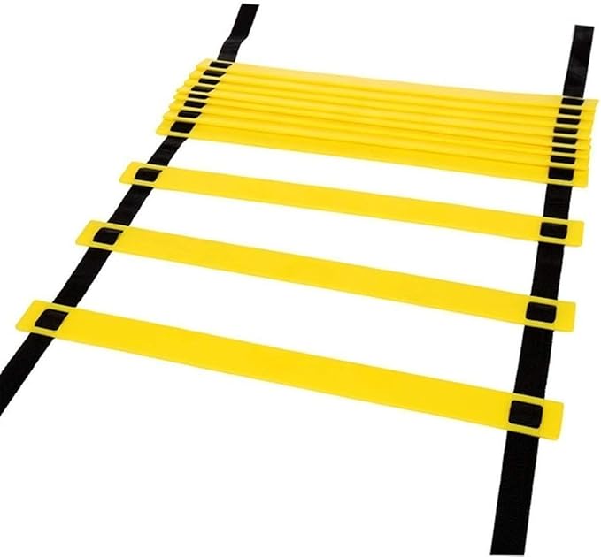 Agility Ladder Speed Training Set: 8 Rung 4 M Soccer Training Equipment for Kids with 12 Cones, Carrying Bag for Football Exercise Sports Footwork Training Small