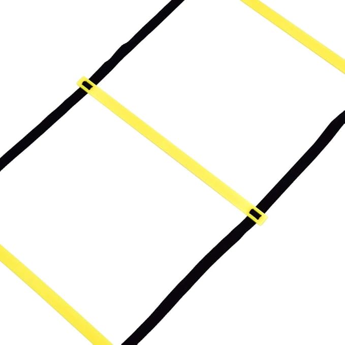 POCREATION Outdoor Training Ladder Set, Ladder 8 Rung Training Ladder Ladder Training Ladder Set, Futbol for Soccer Foot Tennis Basewith Training Carry Bag