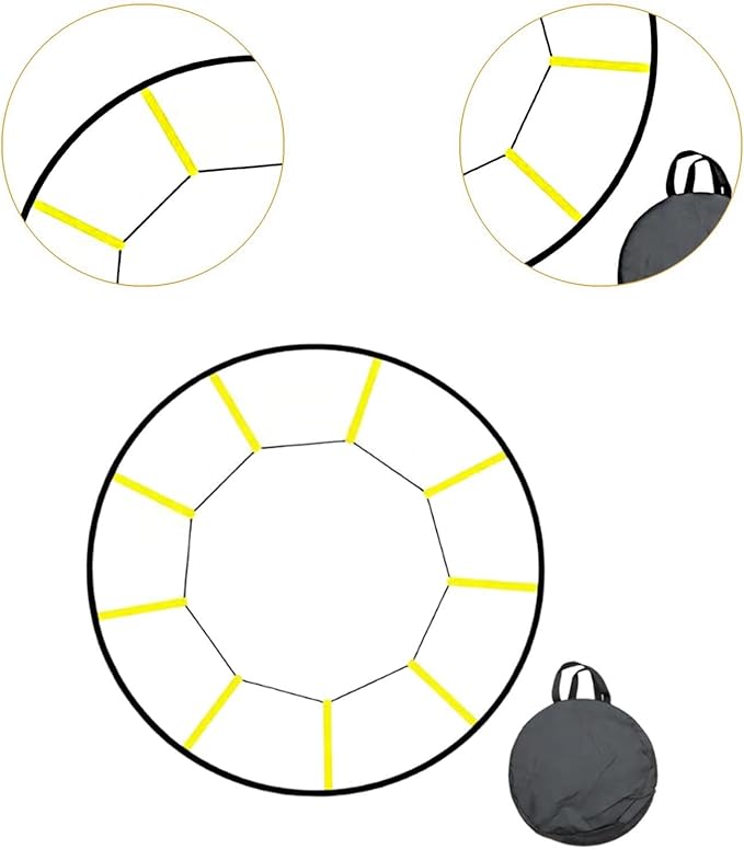 Agility Ladder for Children and Adults, Foldable, for Speed and Coordination Training, Ideal for Rugby, Home Gym, Football.