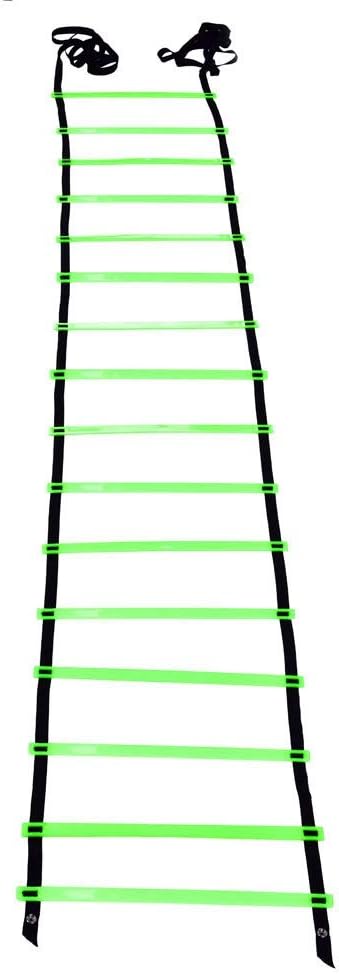 Agility Ladder, 16 Rung Heavy Duty Football Training Ladder, Adjustable Flat Plastic Rungs with Durable Nylon Straps, Ideal for Speed, Agility & Coordination Training for