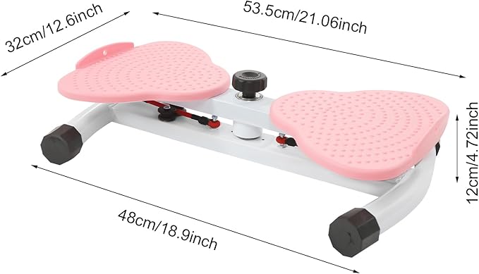 Waist Twister, Non-Slip Dual Pedal Ab Machine with Resistance Bands, Home Fitness Core Trainer for Slim Waist & Abs Workout, 260 lbs Capacity