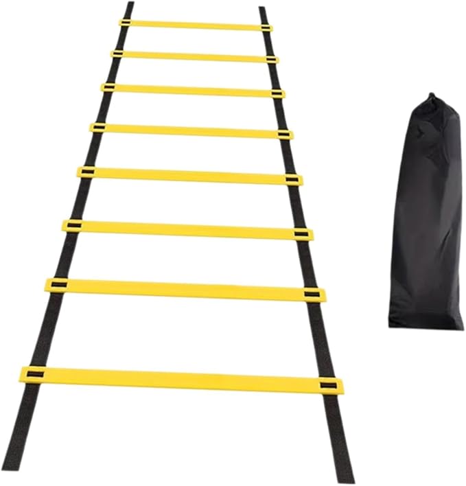 Agility Ladder Speed Ladder Fitness Feet Training Multifunction with Storage Bag Rugby Outdoor Sports Instant Set up Foldable