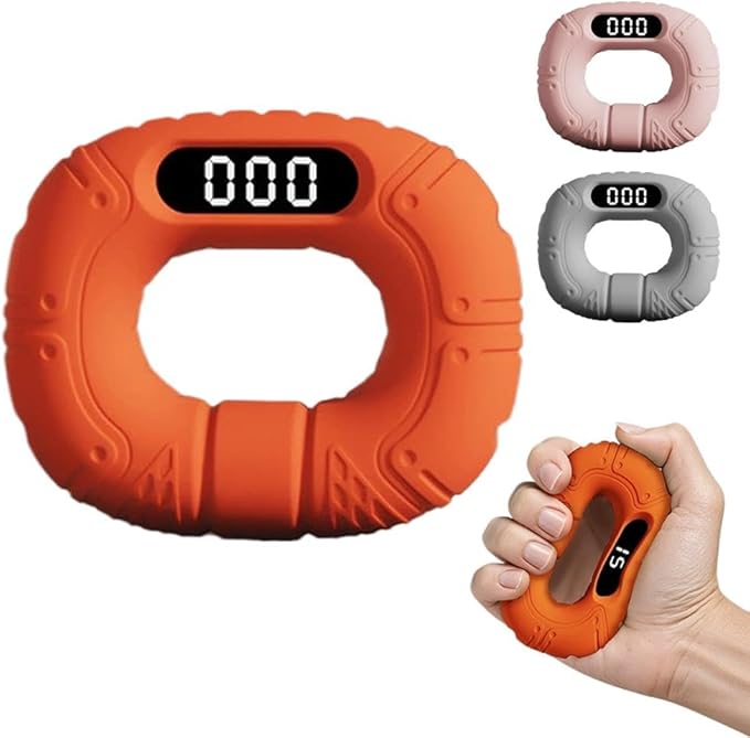 Hand Grip Strengthener with Counting and Pages, Rechargeable Digital Grip Strength Tester, LED Display, Hand Grips Exerciser Equipment for Strength Training-Forearm-Gripper-Finger