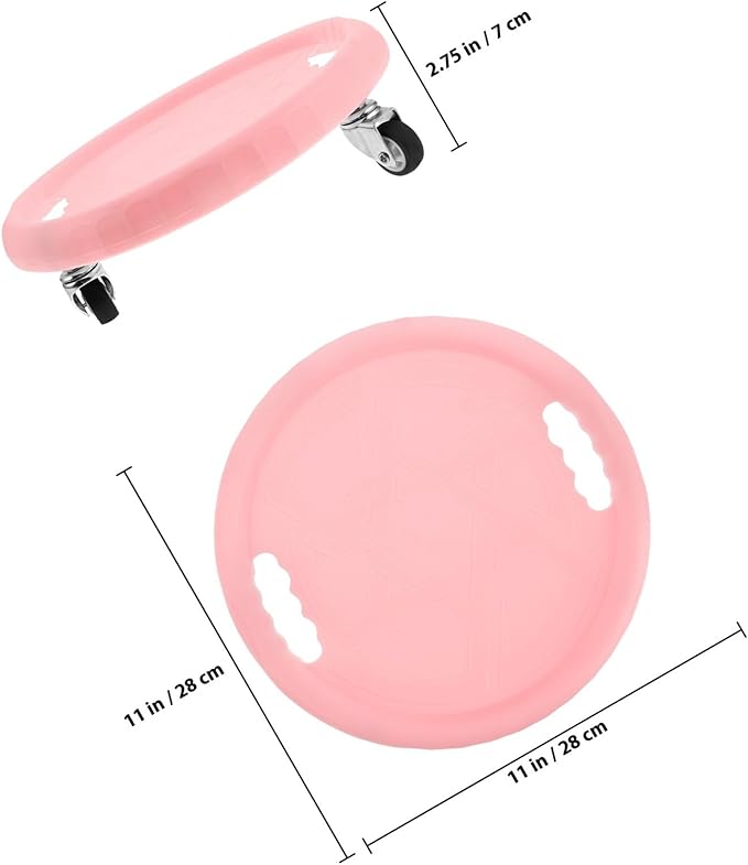 SUPVOX Ab Roller Wheel Core Exercise Equipment with Pink Slide Pads for Abdominal and Back Workout, Quiet Floor Sliders for Home Fitness and Strength Training