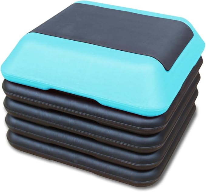 Adjustable Height Step Platform for Aerobics and Fitness Training with Non-Slip Surface