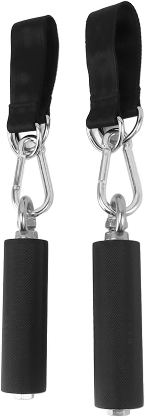Pull Up Handle Cable Attachment | TPR Rubber Coated Secure Hold | Gym Equipment for Weightlifting/Strength Training/Home Workouts | Portable Exercise Accessories