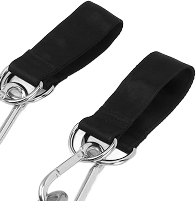 Pull Up Handle Cable Attachment, TPR Rubber Coated Grip, Anti Slip Gym Equipment - Durable Material, Portable Design, Weightlifting and Strength Training