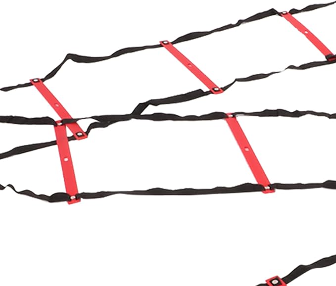 7M 14 Rung Agility Speed Ladder Stairs, Adjustable Training Ladder for Soccer Football Fitness, Non - Slip PP Agility Ladder with Angle Mark for Athletes and Coaches