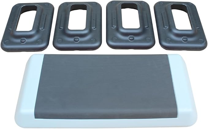 Adjustable Aerobic Step Platform with 4 Risers – Non-Slip Fitness Trainer for Home Workouts, Cardio & Strength Training