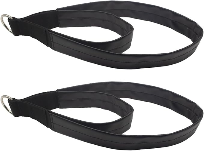 1 Pair Double Looped Pilates Straps with D-Rings for Stretching Flexibility & Gym Training Pilates Comfortable D-rings Yoga Workout Accessories