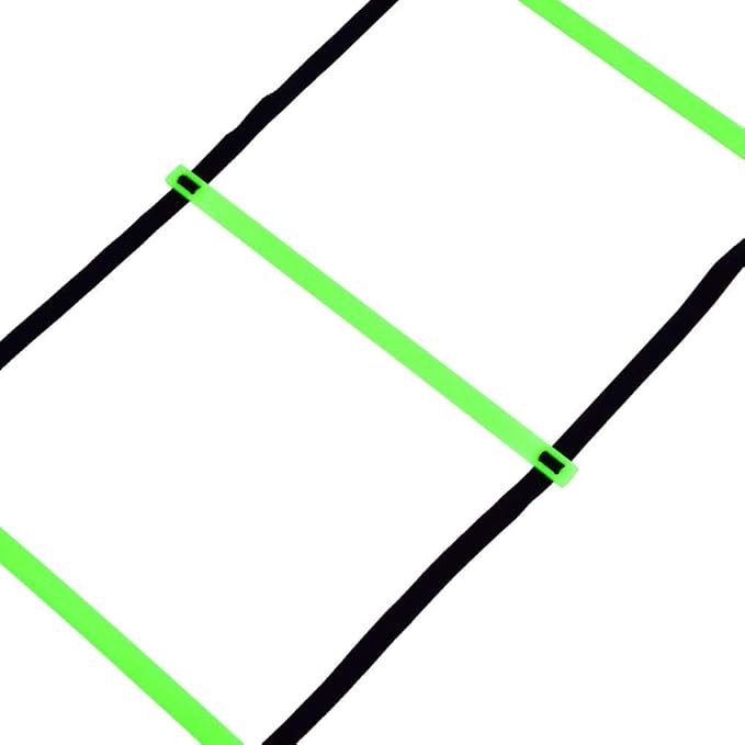 Agility Ladder, 16 Rung Heavy Duty Football Training Ladder, Adjustable Flat Plastic Rungs with Durable Nylon Straps, Ideal for Speed, Agility & Coordination Training for