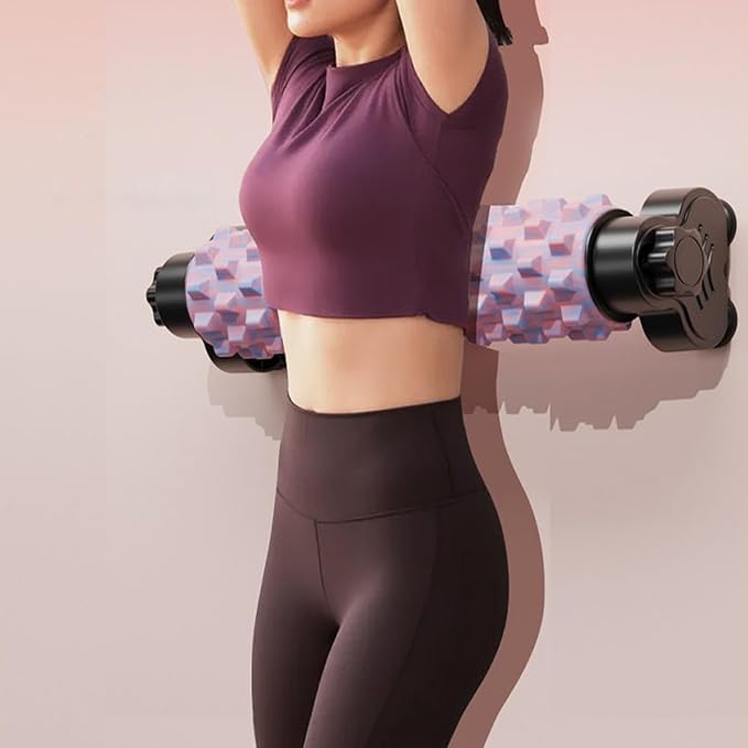 Massage Foam Roller - Suction Cup Back Rolling Massage Equipment,Body Foam Roller with Holder | for Home Gym Yoga Pilates Fitness Workout Post-Sports Training