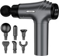 AYURA Massage Gun Deep Tissue, Muscle Massager Gun for Pain Relief, Percussion Massage Gun with 30 Speeds & 6 Heads, Portable Handheld Back Massage Gun for Athlets Men Women (Grey)