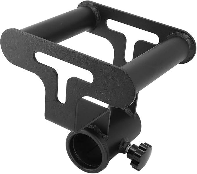 T Bar Row Platform with V Bar Landmine Handle Attachment, Compact Iron Barbell Accessory for Home Gym, Sturdy Grip Strength Training Equipment for Upper Body Workouts