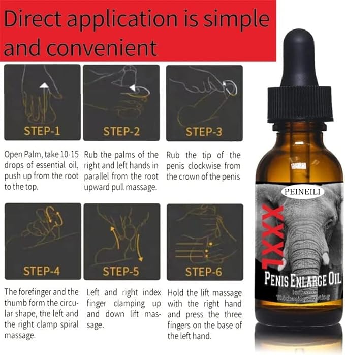 XXXL Large Size Oil Enlarge and Permanent Thickening Growth Men Energy Massage Essential Oil for Sex, Increase Dick Liquid for Health Care, Lateness Performance,Strength (1 Pack)