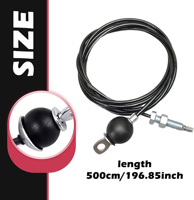 Gym Replacement Cable Steel Wire Rope 6mm Thick Strength Training Cord Pulley System Attachment for Workout Fitness Equipment- 5M